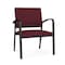 Lesro Newport Wide Guest Chair Metal Frame, Black, OH Wine Upholstery NP1201 - alternate 1